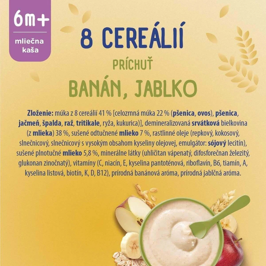 Сунар млієна каа з 8 пластівцями банан, яблуко 210 г: ціни та характеристики