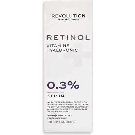 Сироватка Revolution Skincare 0,3% ретинол з вітамінами та гіалуроновою кислотою 1×1 шт.: ціни та характеристики