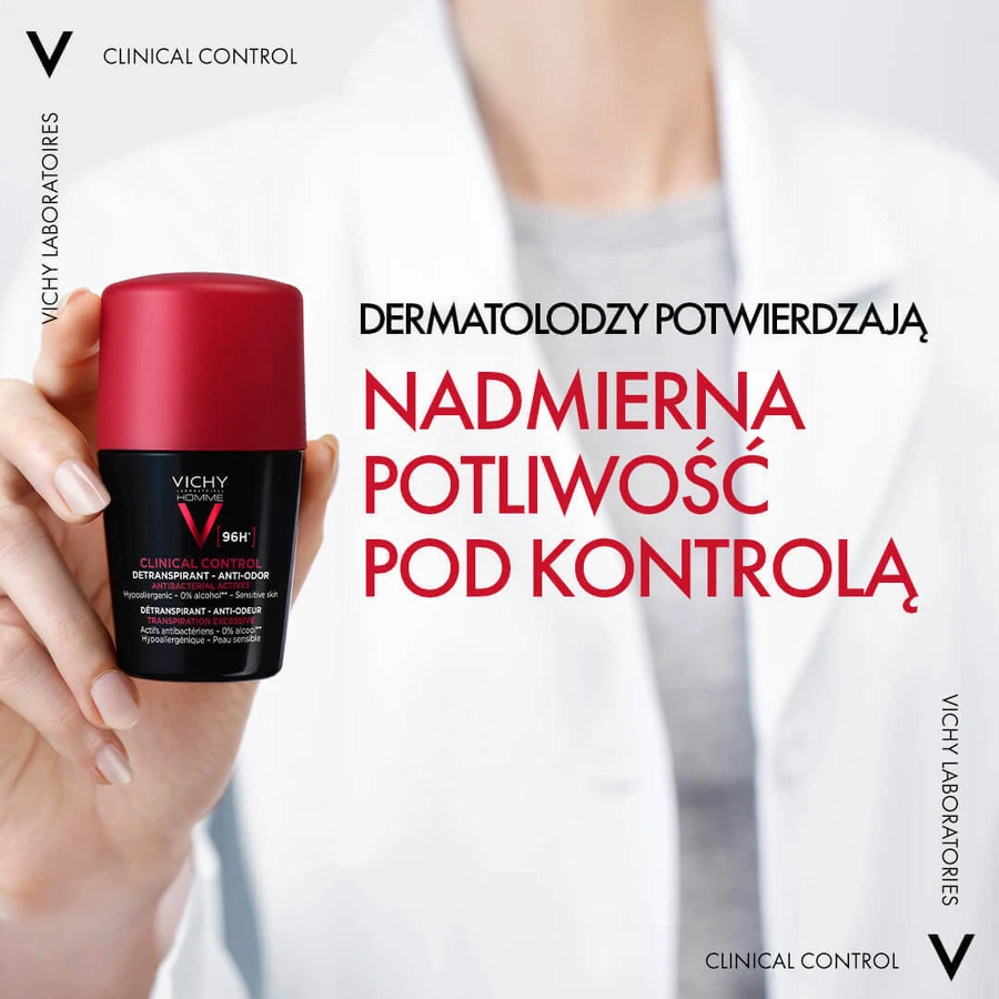 Vichy Homme Clinical Control 96H Антиперспірант роликовий для чоловіків, 50 мл: ціни та характеристики