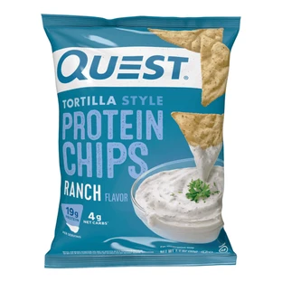 Quest Tortilla Style Protein Chips, чипсы Тортилья, со вкусом ранча, 32 г.