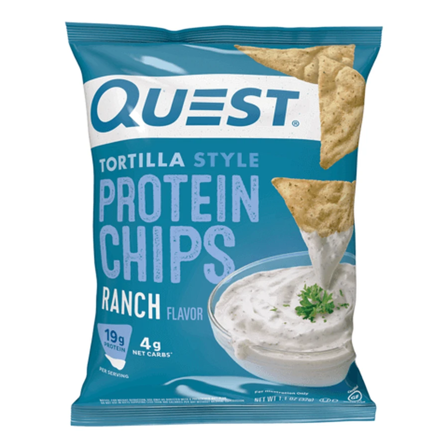 Quest Tortilla Style Protein Chips, чипсы Тортилья, со вкусом ранча, 32 г.: цены и характеристики