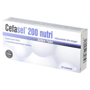 Cefasel 200 Nutri Selen-Tabs, Селен для підтримки щитоподібної залози та імунної системи, 20 таблеток
