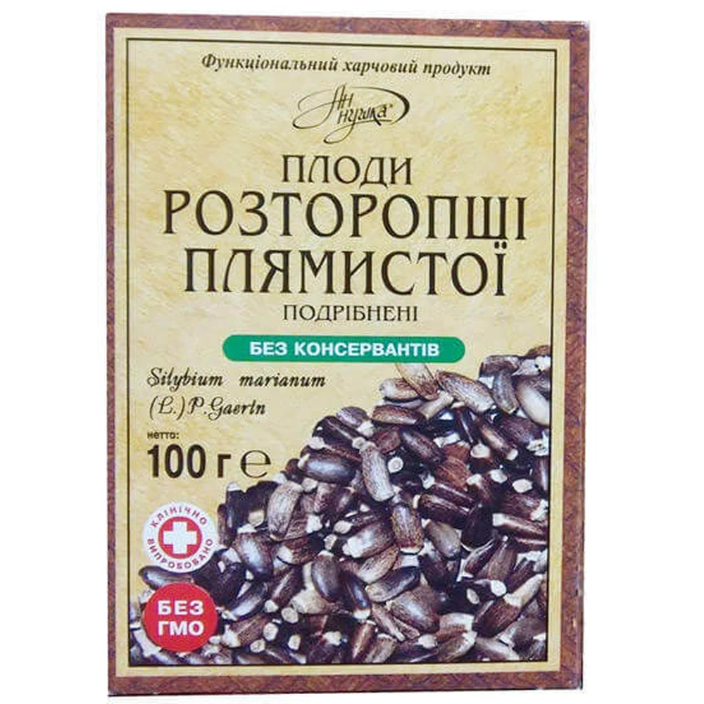 Плоды расторопши пятнистой измельченные, 100 г: цены и характеристики