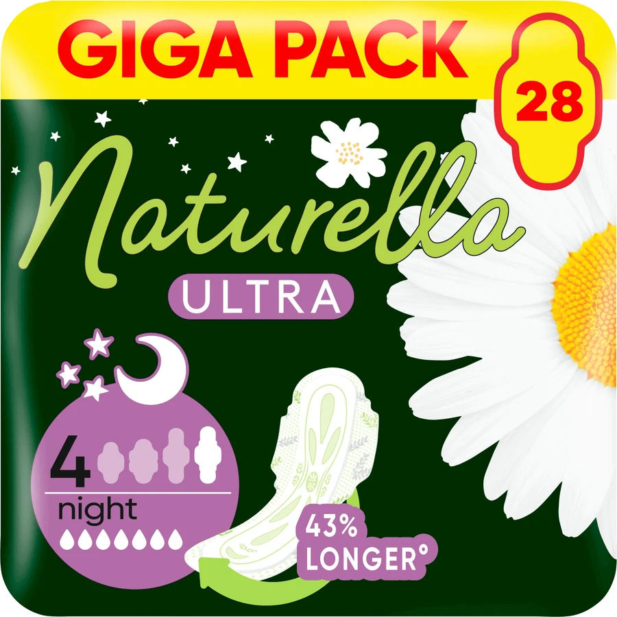 Naturella Ultra Night крышки 4 волка с крыльями 28 шт.: цены и характеристики