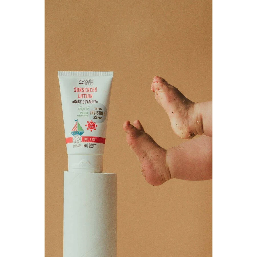 Woodenspoon Сонцезахисний лосьйон для тіла Baby & Family SPF50, 100 мл: ціни та характеристики