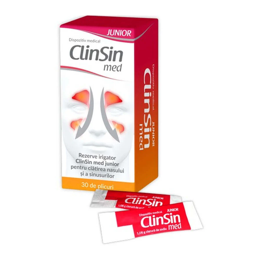 ClinSin med Junior Irrigator Reservoir, 30 пакетиков, Zdrovit: цены и характеристики