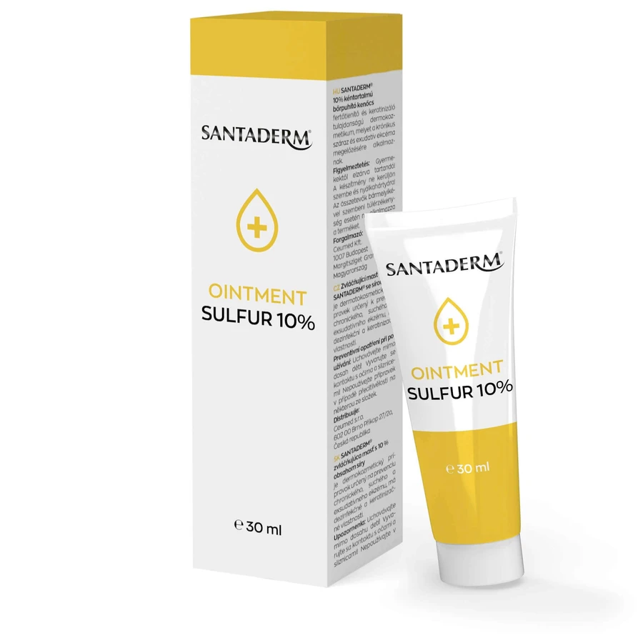 Santaderm Sulfur 10% пом'якшувальна мазь з сіркою 30 мл: ціни та характеристики