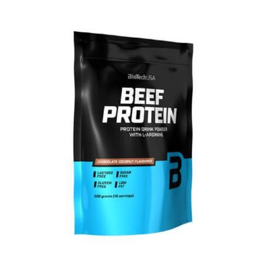 Протеиновый порошок Beef Protein, шоколадно-кокосовый, 500 г, Biotech USA: цены и характеристики