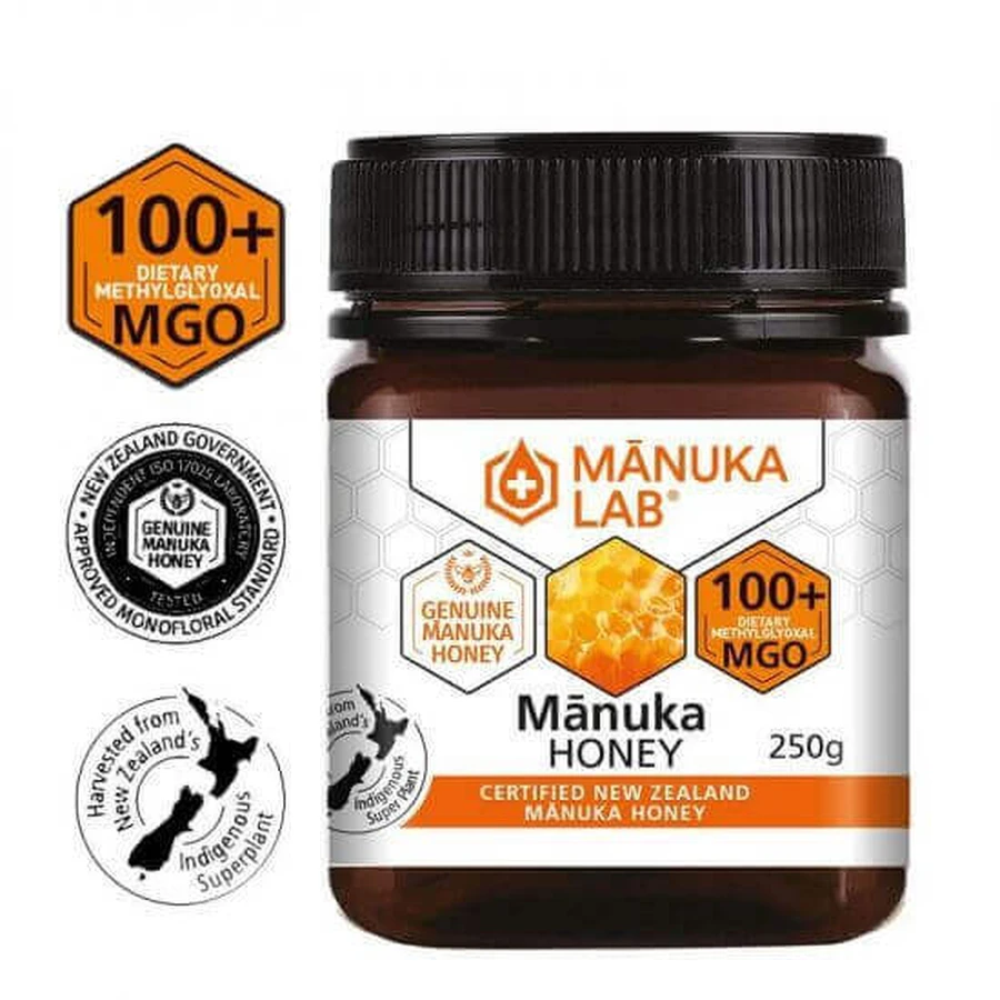 Натуральний мед Манука MGO 100+, 250 г, Manuka Lab: ціни та характеристики