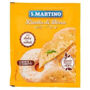 Сухие активные пивные дрожжи, без глютена, 3 пакетика х 10 г, S. Martino