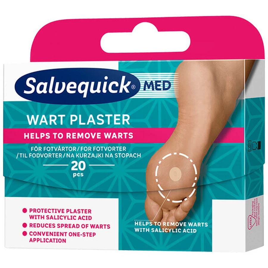 Пластир від бородавок Salvequick Wart, 20 шт.: ціни та характеристики