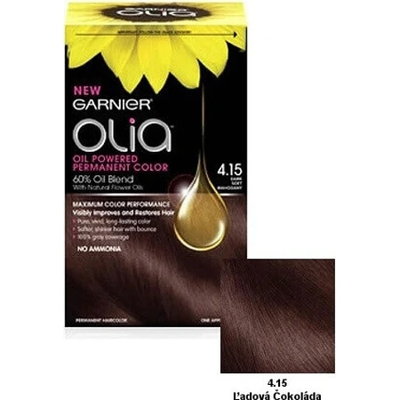 Garnier Olia стійка фарба для волосся 4.15 Крижаний шоколад набір 1×1, стійка фарба для волосся: ціни та характеристики