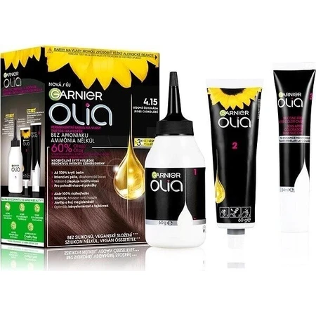 Garnier Olia стійка фарба для волосся 4.15 Крижаний шоколад набір 1×1, стійка фарба для волосся: ціни та характеристики
