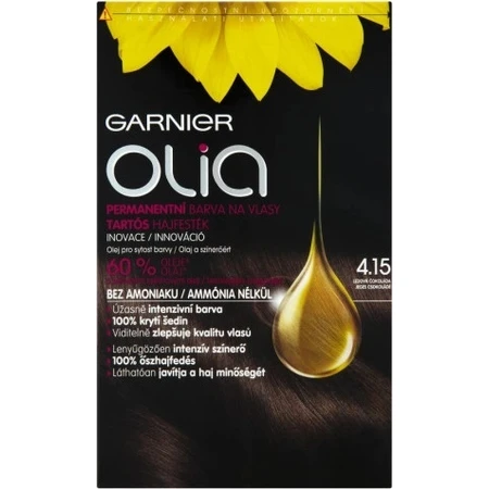 Garnier Olia стійка фарба для волосся 4.15 Крижаний шоколад набір 1×1, стійка фарба для волосся: ціни та характеристики