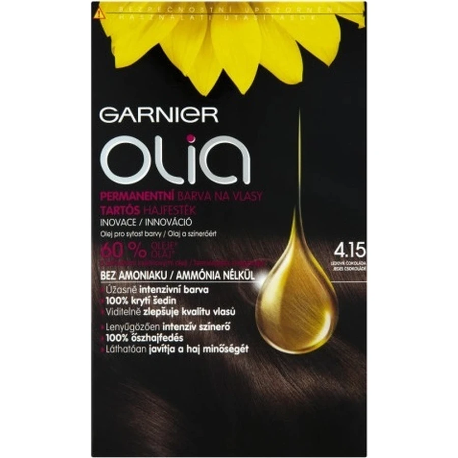 Garnier Olia стійка фарба для волосся 4.15 Крижаний шоколад набір 1×1, стійка фарба для волосся: ціни та характеристики