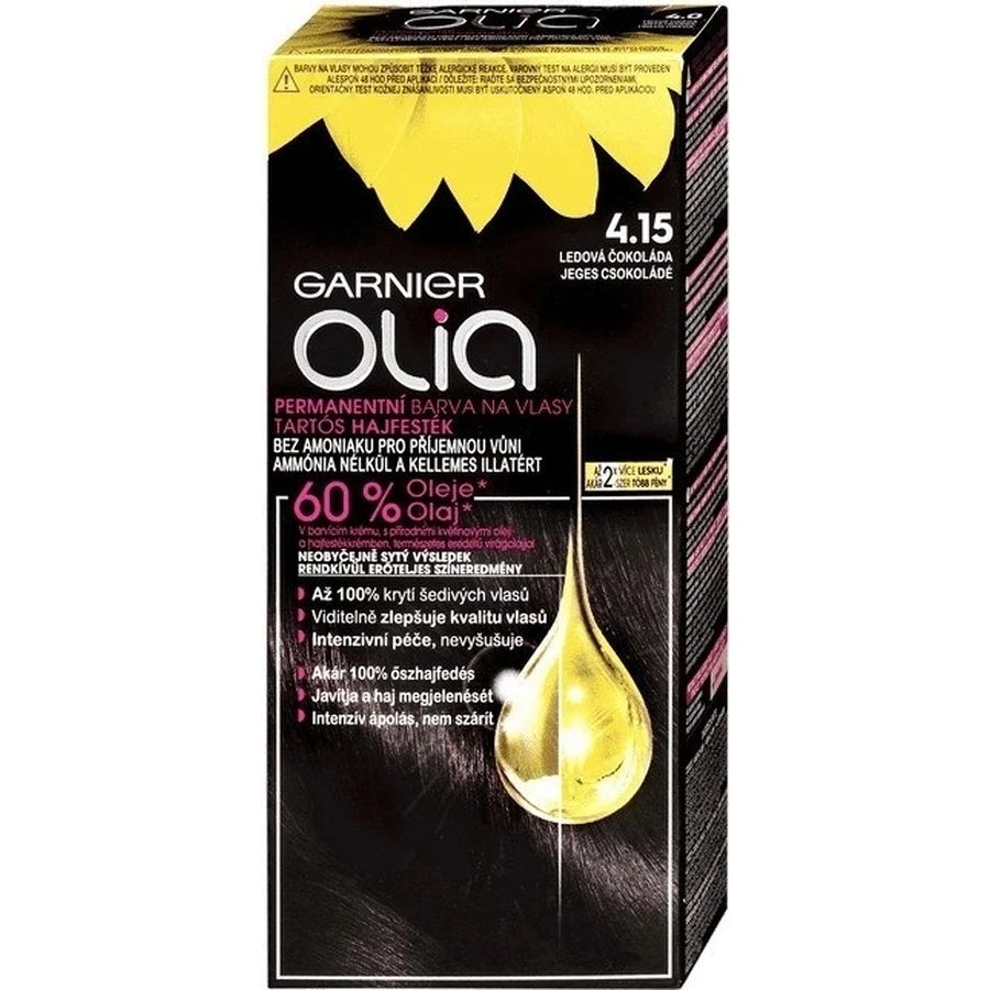 Garnier Olia стійка фарба для волосся 4.15 Крижаний шоколад набір 1×1, стійка фарба для волосся: ціни та характеристики