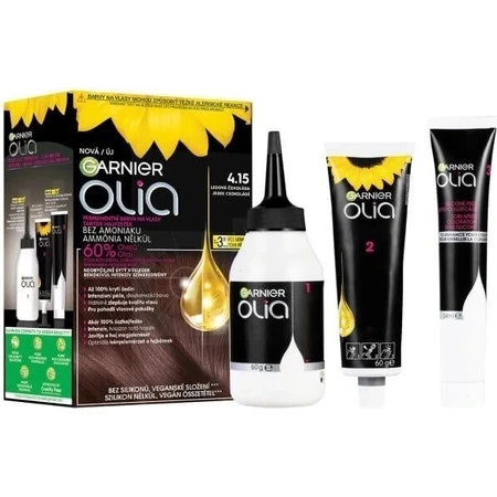 Garnier Olia стійка фарба для волосся 4.15 Крижаний шоколад набір 1×1, стійка фарба для волосся: ціни та характеристики