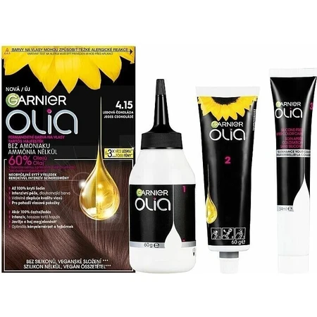 Garnier Olia стійка фарба для волосся 4.15 Крижаний шоколад набір 1×1, стійка фарба для волосся: ціни та характеристики