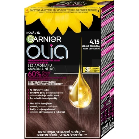 Garnier Olia стійка фарба для волосся 4.15 Крижаний шоколад набір 1×1, стійка фарба для волосся: ціни та характеристики