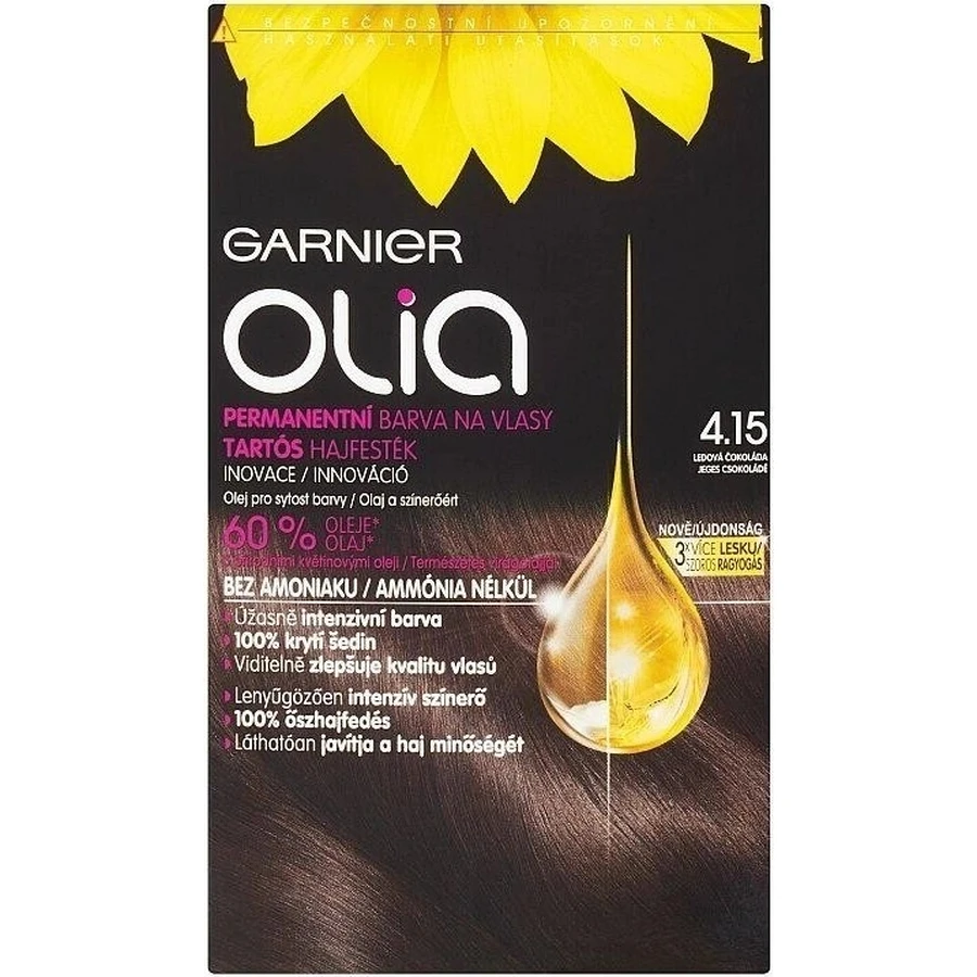 Garnier Olia стійка фарба для волосся 4.15 Крижаний шоколад набір 1×1, стійка фарба для волосся: ціни та характеристики
