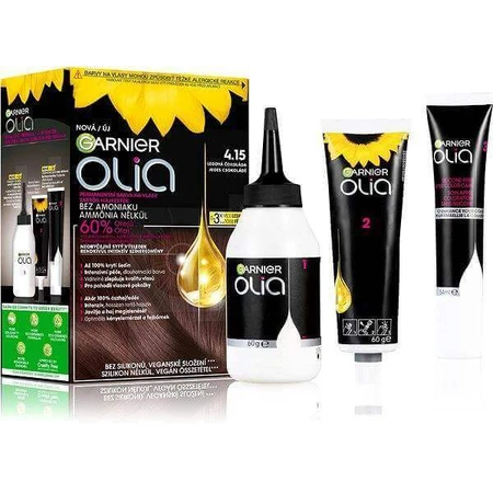 Garnier Olia стійка фарба для волосся 4.15 Крижаний шоколад набір 1×1, стійка фарба для волосся: ціни та характеристики