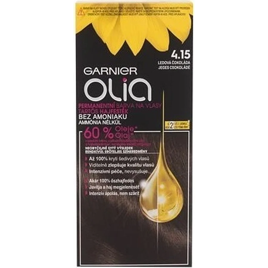 Garnier Olia стійка фарба для волосся 4.15 Крижаний шоколад набір 1×1, стійка фарба для волосся: ціни та характеристики
