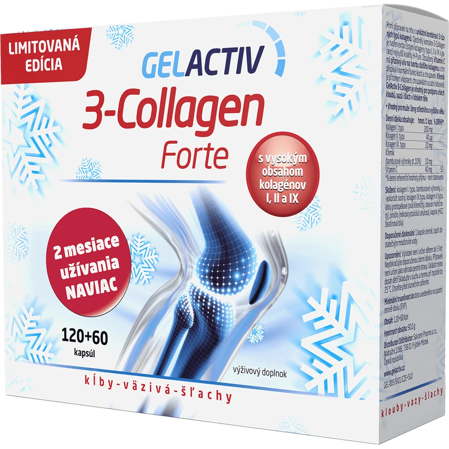 Подарункова упаковка GelActiv 3-Collagen Forte 180 капсул: ціни та характеристики
