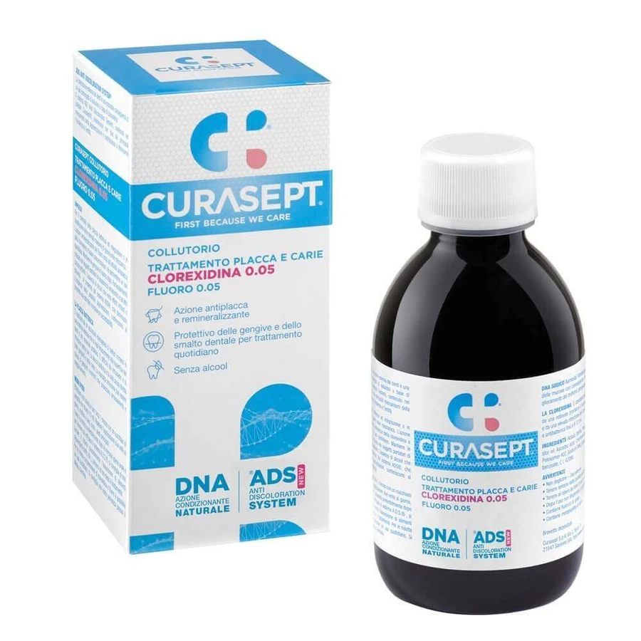 Ополаскиватель для рта с 0,05% хлоргексидином Ads Dna, 200 мл, Curasept: цены и характеристики