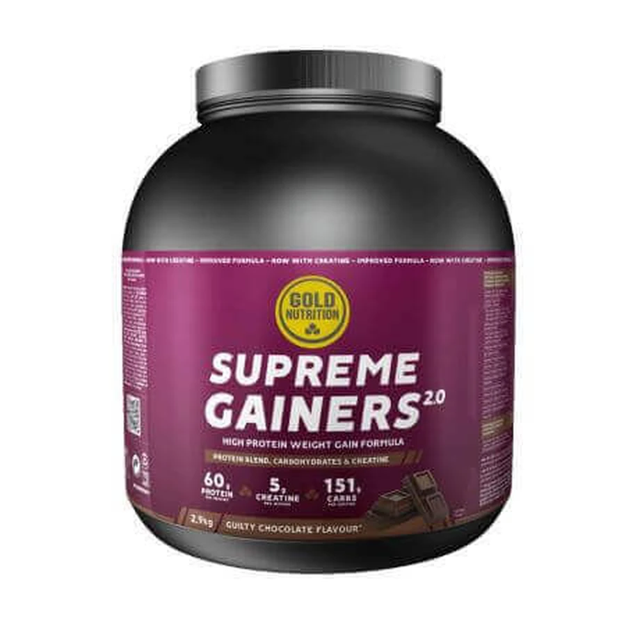Supreme Gainers 2.0 зі смаком полуниці, 2900 г, Gold Nutrition: ціни та характеристики