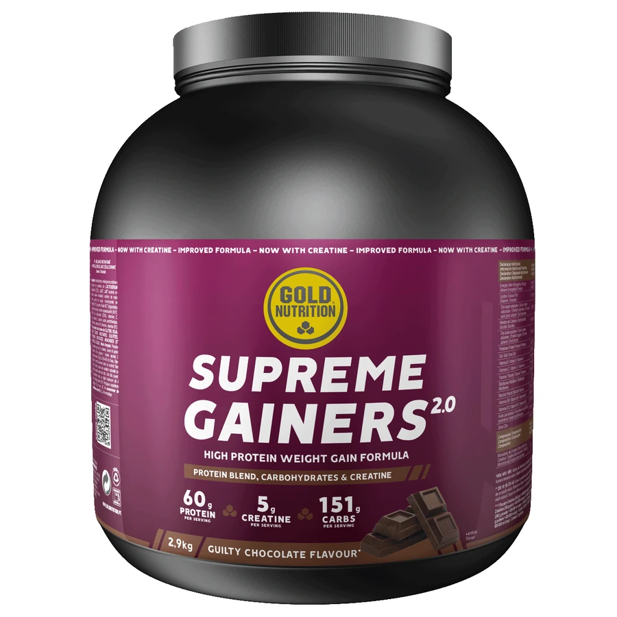 Supreme Gainers 2.0 зі смаком полуниці, 2900 г, Gold Nutrition: ціни та характеристики