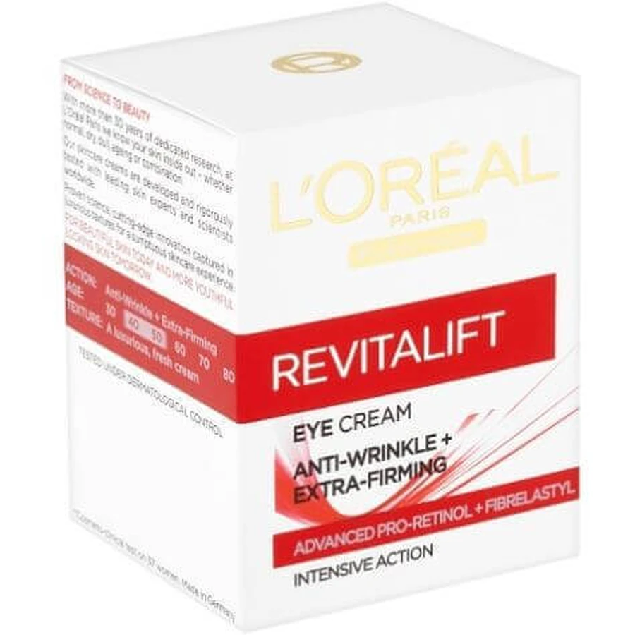 Крем для повік L'Oréal Paris Ревіталіфт 15 мл: ціни та характеристики
