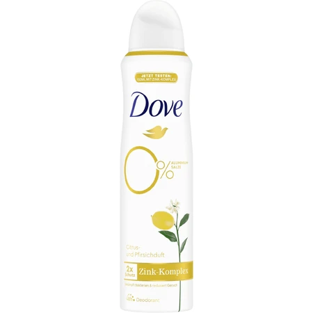 Dove 0% ALU Цитрус и персик дезодорант-спрей 150 мл: цены и характеристики