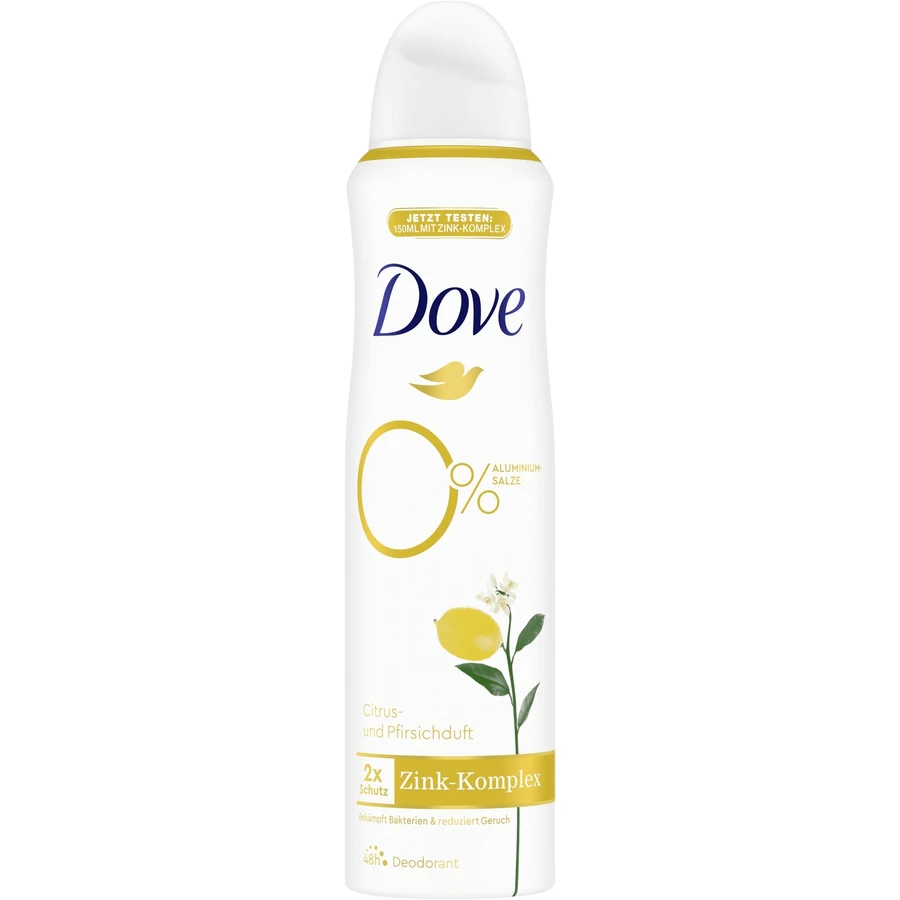 Dove 0% ALU Цитрус и персик дезодорант-спрей 150 мл: цены и характеристики