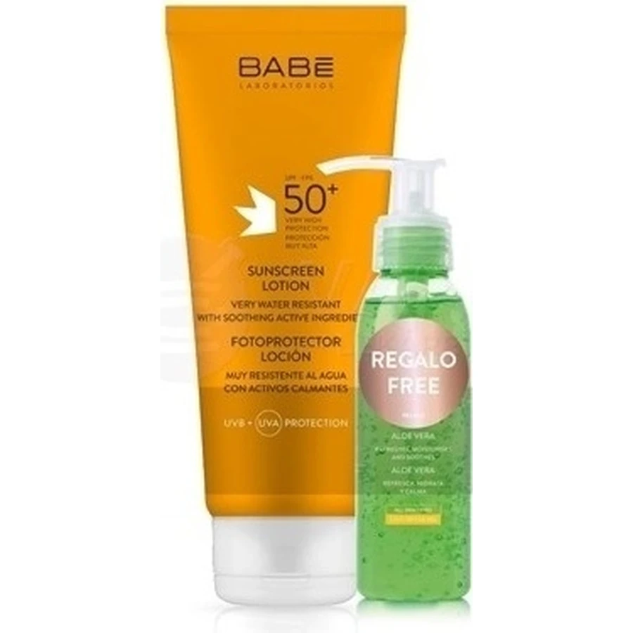 BABÉ SLNKO Солнцезащитный лосьон SPF50 + гель Алоэ Вера 1x1 шт, Солнцезащитный лосьон + гель Алоэ Вера: цены и характеристики
