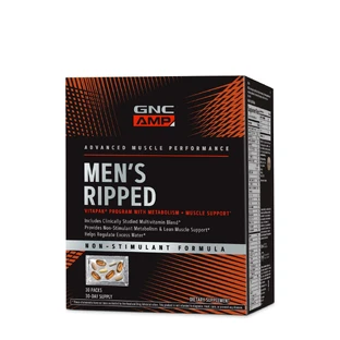 Gnc Amp Men's Ripped Men's Ripped Vitapak Мультивитаминный комплекс для мужчин - без стимуляторов, 30 пакетиков