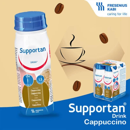 Спеціальний напій Fresenius Kabi Supportan Drink, зі смаком капучіно, 4 шт.x 200 мл: ціни та характеристики
