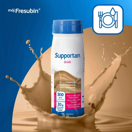Спеціальний напій Fresenius Kabi Supportan Drink, зі смаком капучіно, 4 шт.x 200 мл: ціни та характеристики