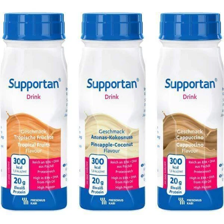 Спеціальний напій Fresenius Kabi Supportan Drink, зі смаком капучіно, 4 шт.x 200 мл: ціни та характеристики