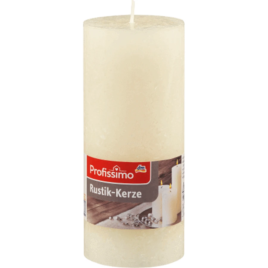 Свічка Profissimo Rustic, горіх, слонова кістка, 160/68 мм, 1 шт.: ціни та характеристики
