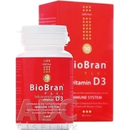 BioBran Plus витамин D3 1×90 табл, пищевая добавка: цены и характеристики