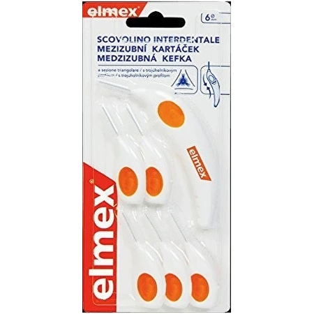ELMEX INTERDENTAL Щітки міжзубні №6 помаранчеві 1×4 шт, міжзубні щітки: ціни та характеристики