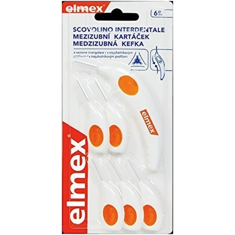 ELMEX INTERDENTAL Щітки міжзубні №6 помаранчеві 1×4 шт, міжзубні щітки: ціни та характеристики