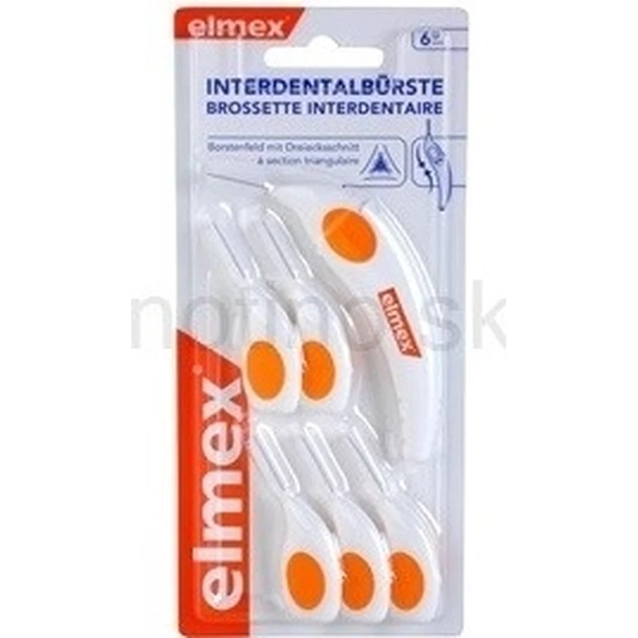 ELMEX INTERDENTAL Щітки міжзубні №6 помаранчеві 1×4 шт, міжзубні щітки: ціни та характеристики