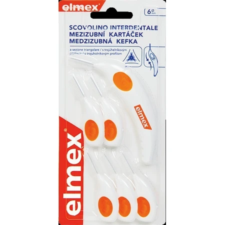 ELMEX INTERDENTAL Щітки міжзубні №6 помаранчеві 1×4 шт, міжзубні щітки: ціни та характеристики