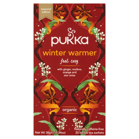 Pukka Winter Warmer Organic, фруктово-трав'яний чай, імбир, ройбуш, гранат і аніс, 1,9 г х 20 пакетиків: ціни та характеристики