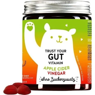 Bears With Benefits Trust your gut витамины для лучшего пищеварения и детоксикации без сахара 1×60 шт, пищевая добавка для лучшего пищеварения и детоксикации в виде жевательных конфет