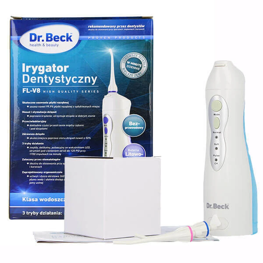 Dr. Beck FL-V8, стоматологічний іригатор, Skyblue + 2 ковдри: ціни та характеристики