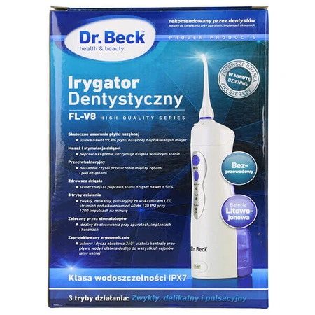 Dr. Beck FL-V8, стоматологічний іригатор, Skyblue + 2 ковдри: ціни та характеристики