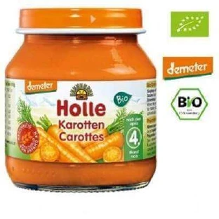 Органічне морквяне пюре, +4 місяці, 125 г, Holle Baby Food