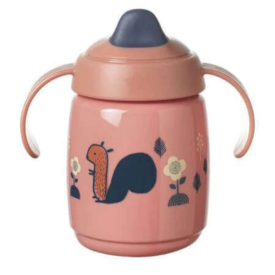 Чашка-непроливайка з кришкою та накривкою, + 6 місяців, рожева, Tommee Tippee: ціни та характеристики